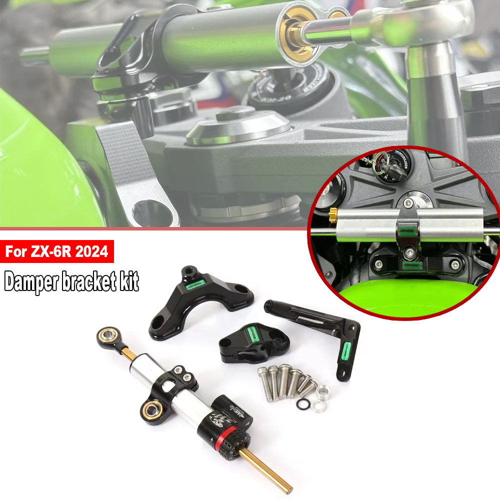For Kawasaki Ninja ZX 6R ZX-6R - Steering Damper Stabilizer Kit Cnc recension och pris