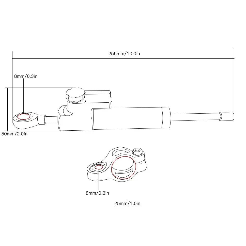 CNC Adjustable Motorcycles Ste - Steering Damper Stabilizer Kit Cnc recension och pris