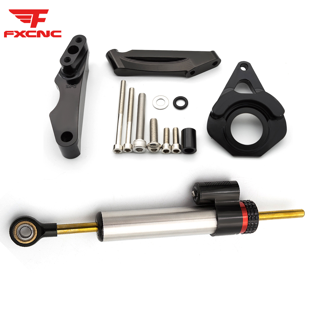 CNC Aluminum Motorcycle Steeri - Steering Damper Stabilizer Kit Cnc recension och pris