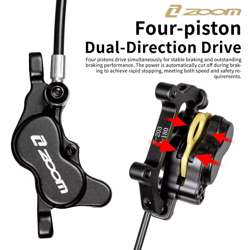 ZOOM HB-890E 4-Piston Hydrauli - Zoom Hydraulic Brake 4 Piston E-Scooter recension och pris
