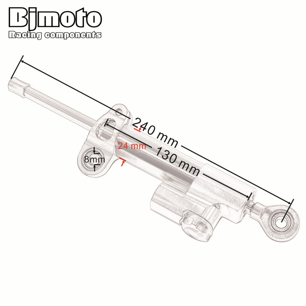 BJMOTO Motorcycle Steering Dam - Steering Damper Stabilizer Kit Cnc recension och pris